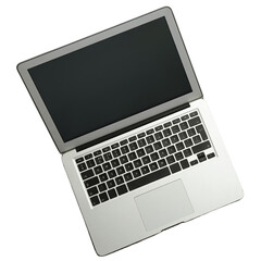 modern laptop or macbook ; isolated on a transparent background
