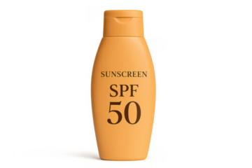 Sunscreen spf 50 bottle providing skin protection