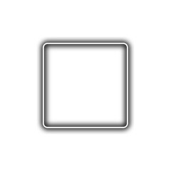 Black Neon Frame Icon &ndash; Bold Square Border Design