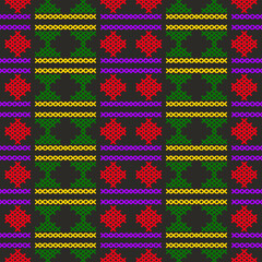 cross stitch ethnic embroidery needlework abstract artwork seamless geometric pattern printed background fabric wallpaper handdrawn line colorful template fashion element