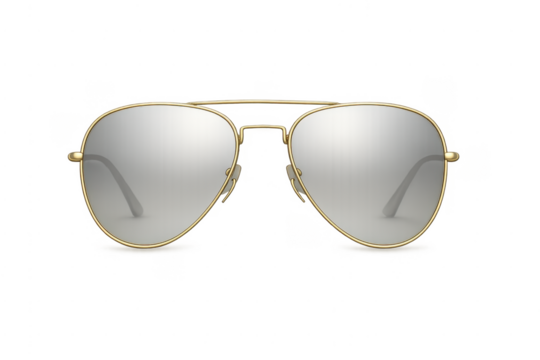 Gold aviator sunglasses showing stylish eyewear fashion design
