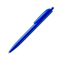 A blue ballpoint pen isolated on transparent background, ideal for everyday use