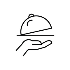 An icon shows a hand with an open serving dish on top