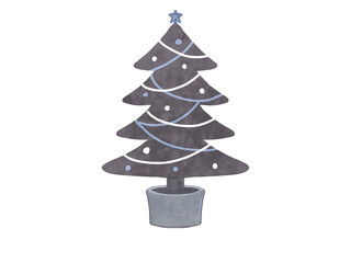 グレーのクリスマスツリー