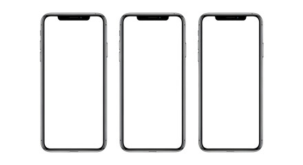 Three vertical black bars isolated on transparent background