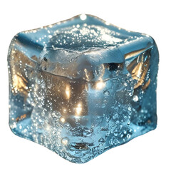 ice cubes ; isolated on a transparent background