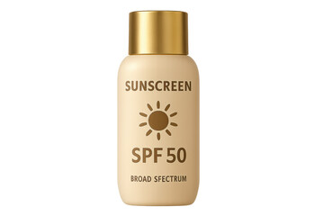 Sunscreen bottle with spf 50 broad spectrum protection
