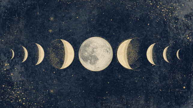 Minimal Moon Phases Calendar