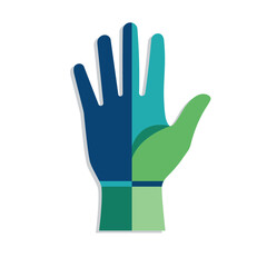 Unity and Diversity Hand Icon – Human Rights and Peace Symbol