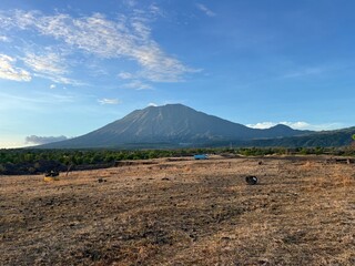 mount agung from north bali