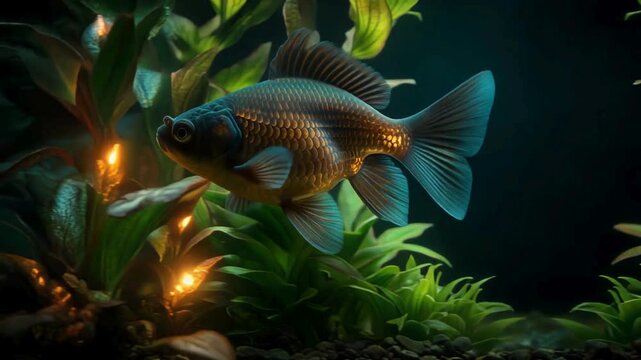 Black Moor Goldfish Aquarium Fish, Pet, Underwater Life