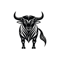 bull, silhouette, taurus, cow, cattle, animal, farm, ranch, wild, wildlife, aggressive, charge, charging, attack, danger, power, powerful