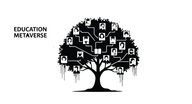 Digital tree of knowledge connecting people in a virtual learning network