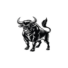 Obraz premium bull, silhouette, taurus, cow, cattle, animal, farm, ranch, wild, wildlife, aggressive, charge, charging, attack, danger, power, powerful