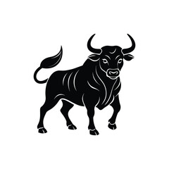 bull, silhouette, taurus, cow, cattle, animal, farm, ranch, wild, wildlife, aggressive, charge, charging, attack, danger, power, powerful