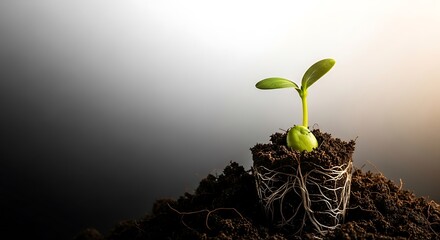 Sprout with Roots: New Life Emerging