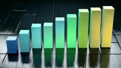 Data Visualization Growing Bar Chart Animation - Powered by Adobe