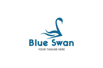 abstract business logo swan