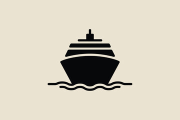 Ship on water icon