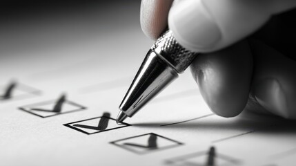 Hand writes checkmark on printed checklist to indicate completion of tasks during a productive work session