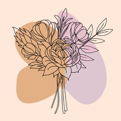 Modern Color Blobs Wedding Background Design Clean Vector