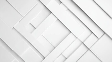 Clean bright white rectangular shapes interlock diagonally creating a modern seamless pattern