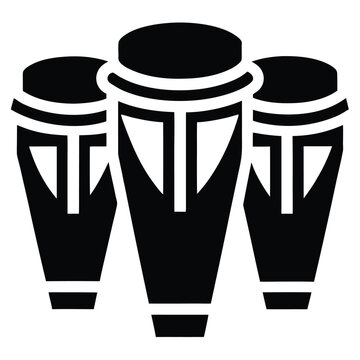 abstract line art conga set vector icon