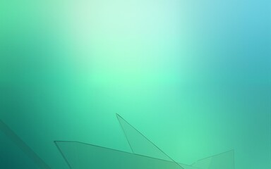 Modern gradient poster background vector set. Minimalist cover template with green and blue perspective geometric prism shapes in motion. Ideal design for social media, banner, spring season card.