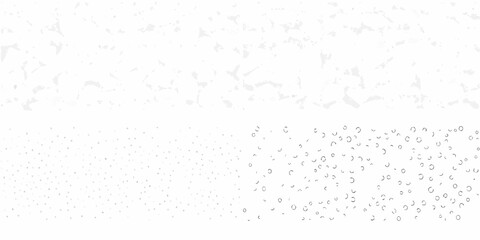 Four distinct abstract minimalist background patterns in shades of white and grey