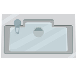 シンク。台所のシンク。洗い場。ベクターイラスト