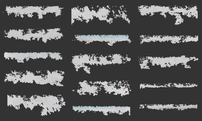 Distressed White Chalk & Grunge Textured Brush Strokes