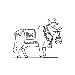 Indian sacred cow art symbolism