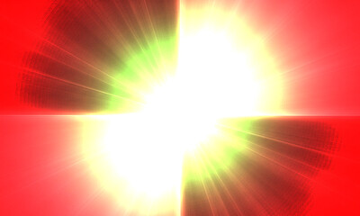Abstract Glowing Starburst with Red and Yellow | Luminous Energy Burst for Backgrounds and Graphic Design.