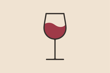 Red wine glass icon