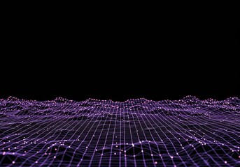 Futuristic digital data visualization featuring an intricate grid pattern, signifying advanced technology and computational intelligence ,display ,network ,technology