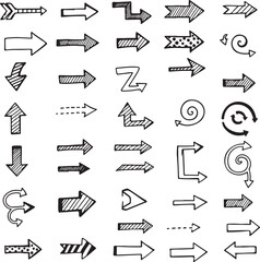 Simple Hand Drawn Arrows – Minimalist Line Art Pack