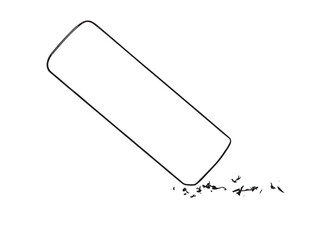 Eraser with Shavings abstract background