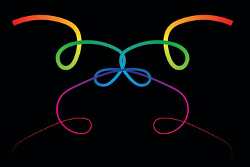 Swirl Gradient Line Backgrounds – Abstract Rainbow Ribbon Flow, 3D Color Curve Strokes, and Modern Wavy Vector Design