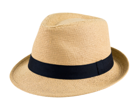 Firefly_Realistic soccer ball on a grassy field - Firefly_Stylish Beige Straw Fedora Hat with Black Band Isolated on Transparent Background