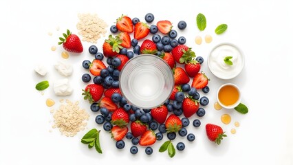 Healthy breakfast ideas with fresh berries oats yogurt and honey for a nutritious start to the day
