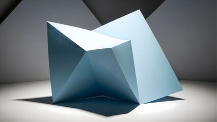 Geometric shapes abstract design light blue color modern art concept for background and wallpaper use