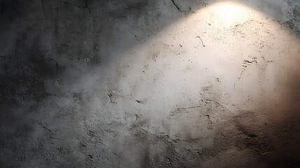 Dramatic concrete wall texture with spotlight, moody background for dark and minimalist designs
