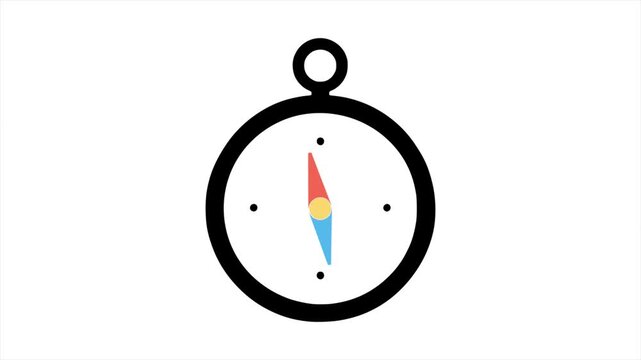 compass rotation animation motion graphic HD 4k