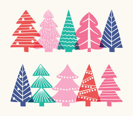Abstract Christmas tree design. Vector illustration