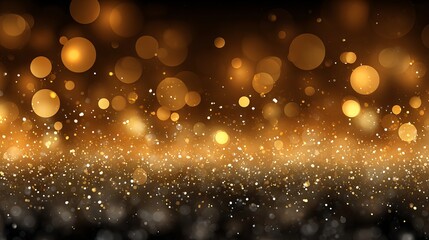 Elegant gold bokeh background with soft silhouette and shimmering light effects creating a warm abstract backdrop for festive invitations luxury event design posters web banners and modern branding