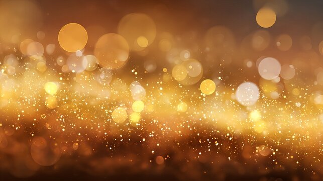Elegant gold bokeh background with soft silhouette and shimmering light effects creating a warm abstract backdrop for festive invitations luxury event design posters web banners and modern branding