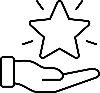 Black benefit icon - outline