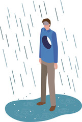 孤独感を感じる男性