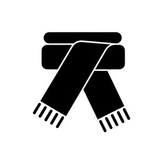 Stylish woven scarf icon design perfect for winter fashion graphics and clothing brand logos