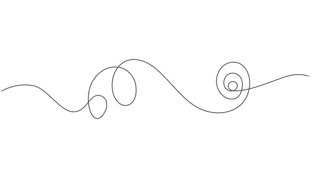 squiggle line continuous one line drawing animation, Squiggle line animation continuous one line drawing, Squiggle line animation continuous one line drawing, Abstract hand drawn dividing thin wave